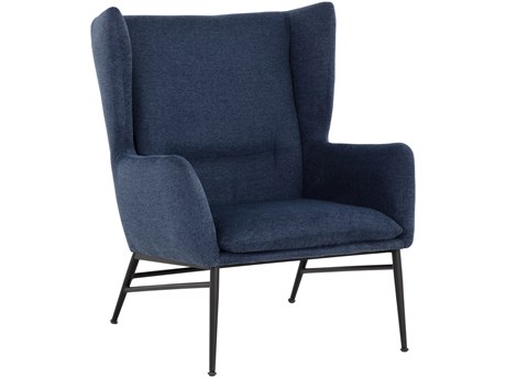 Sunpan Kasen Blue Fabric Accent Chair