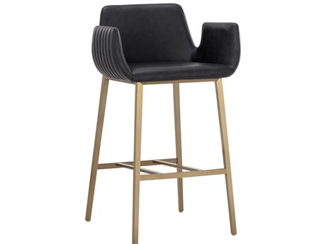 Sunpan Lucano Faux Leather Bar Stool