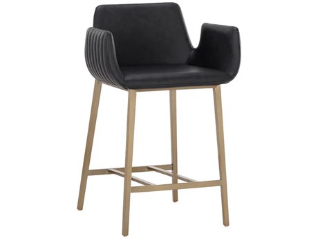Sunpan Lucano Faux Leather Counter Stool