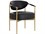 Sunpan Heloise Brown Faux Leather Arm Dining Chair  SPN112063