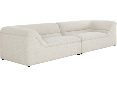 Sunpan Gladys Taupe Beige Upholstered Sofa