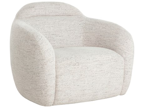 Sunpan Ismo Swivel Cream Accent Chair