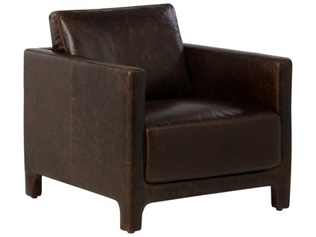 Sunpan Rodney Brown Leather Club Chair