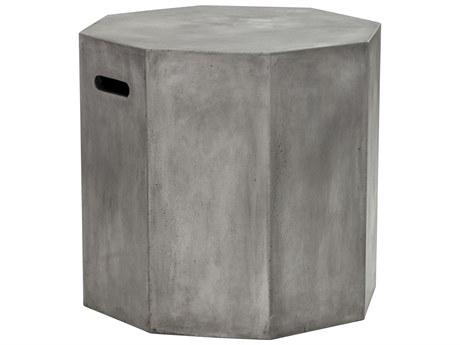 Sunpan Outdoor MIXT Ollo Concrete Grey 18.25'' Wide Octagonal End Table