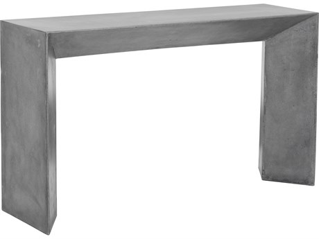 Sunpan Outdoor MIXT Nomad Concrete Grey 55.25''W x 15''D Rectangular Console Table