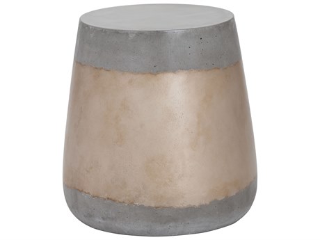 Sunpan Outdoor Solterra Aries Concrete Gold 15'' Wide Round End Table