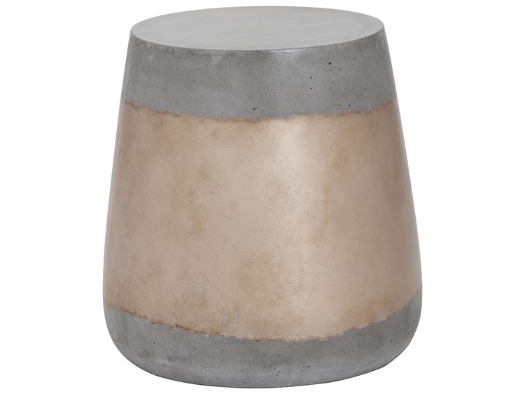 Sunpan Outdoor Solterra Aries Concrete Gold Round End Table