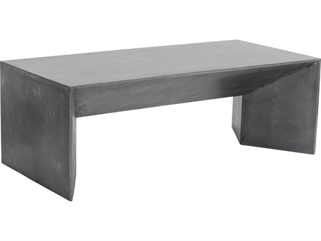 Sunpan Outdoor MIXT Nomad Concrete Grey 51.5''W x 24''D Rectangular Coffee Table