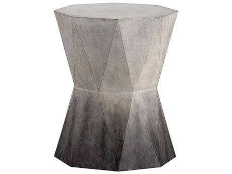 Sunpan Outdoor Solterra Prism Concrete Grey/Black 19'' Octagon End Table