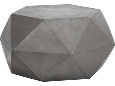 Sunpan Outdoor MIXT Constance Concrete Grey 31'' Wide Hexagon Coffee Table