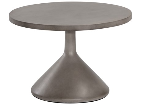 Sunpan Outdoor Solterra Adonis Concrete Grey 27.5'' Wide Round Coffee Table