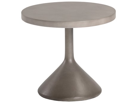 Sunpan Outdoor Solterra Adonis Concrete Grey 17.5'' Wide Round End Table