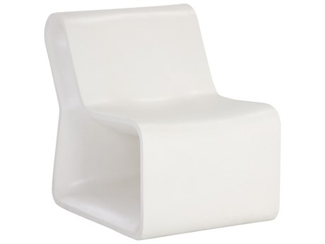 Sunpan Outdoor Solterra Odyssey Concrete White Lounge Chair