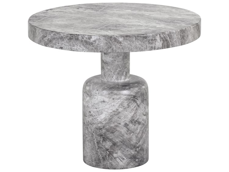 Sunpan Outdoor MIXT Elmira Concrete Grey Round Side Table