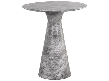Sunpan Outdoor MIXT Shelburne Concrete Marble Look Grey 34'' Wide Round Counter Table