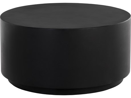Sunpan Outdoor MIXT Rubin Concrete Black 31.5'' Wide Round Coffee Table