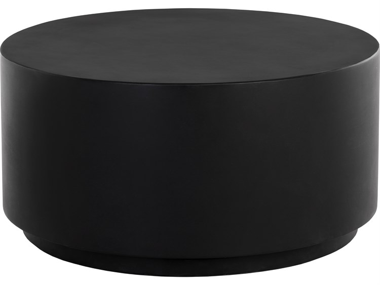 Sunpan Outdoor MIXT Rubin Concrete Black 31.5'' Wide Round Coffee Table