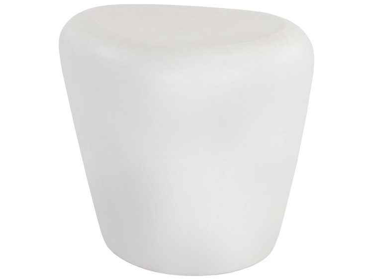 Sunpan Outdoor MIXT Corvo Concrete White 25''W x 19''D Side Table