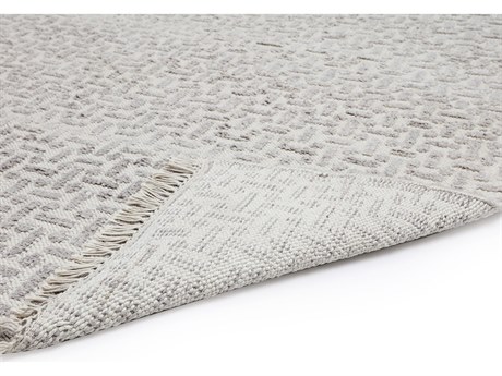 Sunpan Outdoor Ingrid Hand Knotted Rug Grey / Ivory 5' X 8'