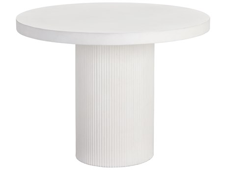 Sunpan Outdoor Nicolette Concrete White 40'' Wide Round Dining Table