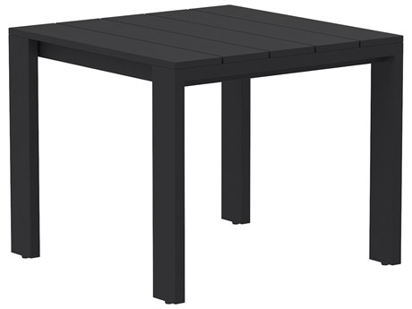 Sunpan Outdoor Lucerne Aluminum Sterling Black 36'' Wide Square Dining Table