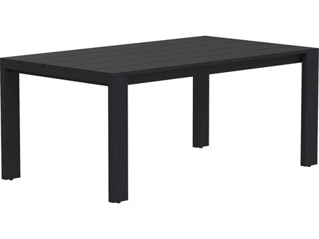 Sunpan Outdoor Lucerne Aluminum Sterling Black 70''W x 40''D Rectangular Dining Table