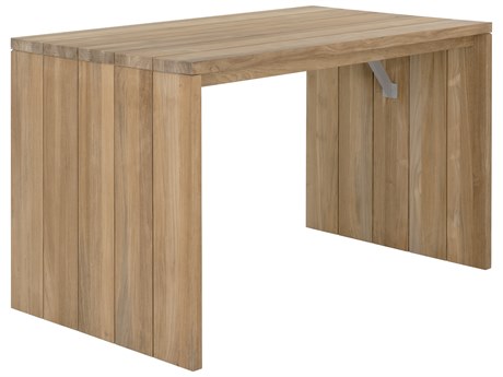 Sunpan Outdoor Viga Teak Wood Natural 60''W x 35''D Rectangular Counter Table
