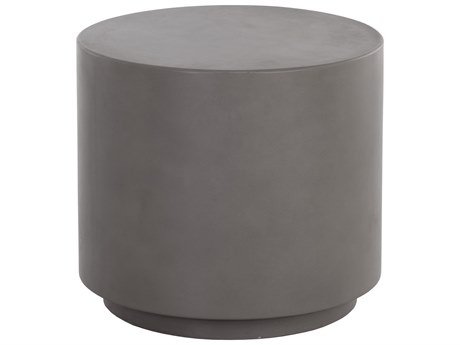 Sunpan Outdoor MIXT Rubin Concrete Grey 19.75'' Wide Round End Table