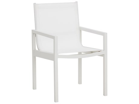 Sunpan Outdoor Merano Aluminum White Dining Arm Chair