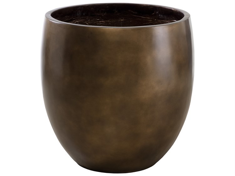 Sunpan Outdoor Aster Concrete Antique Bronze Large Round Planter