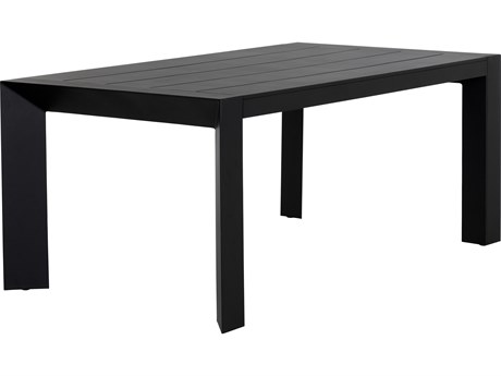 Sunpan Outdoor Merano Aluminum Black 70''W x 40''D Rectangular Dining Table