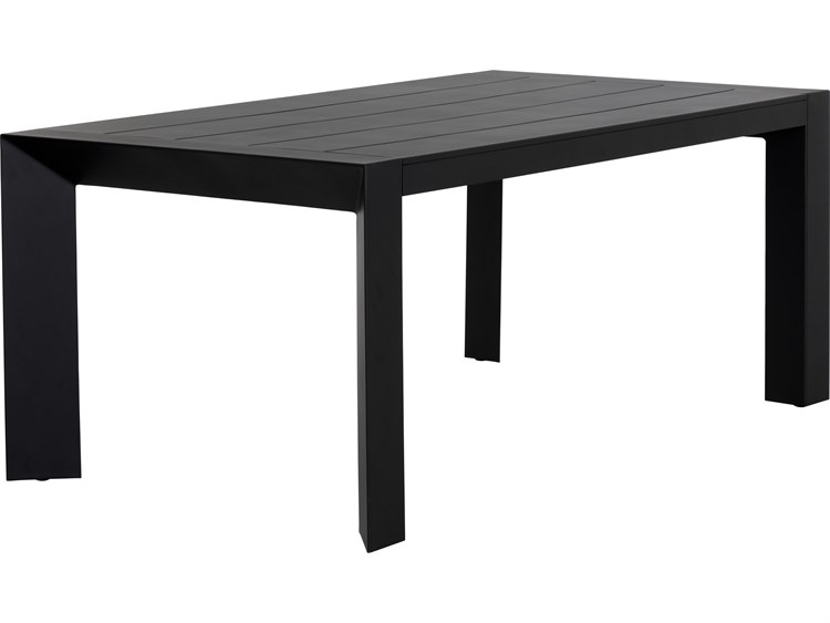 Sunpan Outdoor Merano Aluminum Black 70''W x 40''D Rectangular Dining Table