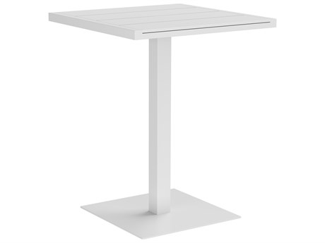 Sunpan Outdoor Merano Aluminum White 32'' Wide Square Bar Table