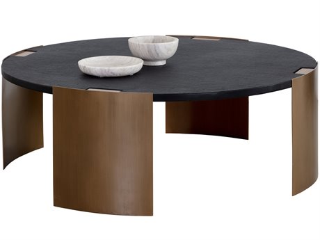 Sunpan Outdoor Gallus Metal Round Coffee Table