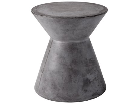 Sunpan Outdoor MIXT Astley Concrete Grey 17.5'' Wide Round End Table