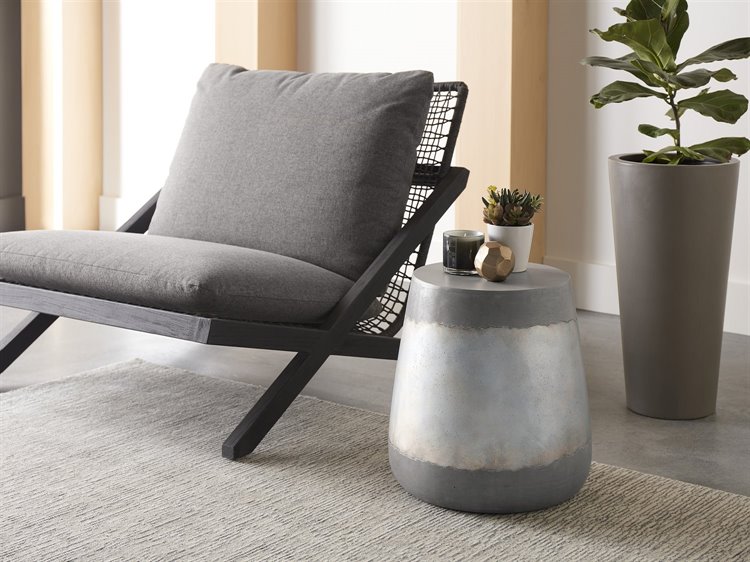 Sunpan Outdoor Bari Teak Wood Charcoal Lounge Set in Gracebay Grey