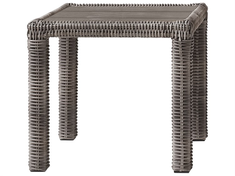 South Sea Rattan Timberline Quick Ship Wicker Square End Table