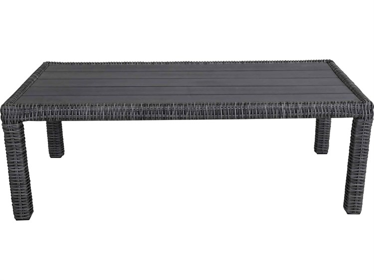 South Sea Rattan Timberline Wicker Rectangular Outdoor Coffee Table