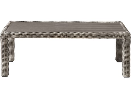 South Sea Rattan Timberline Quick Ship Aluminum Rectangular Coffee Table