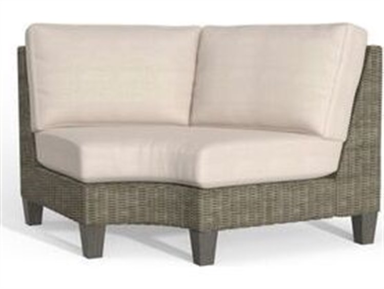 South Sea Rattan Timberline Wicker Wedge Corner Outdoor Lounge Chair