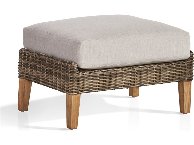 South Sea Rattan Payton Wicker Boulder Patio Ottoman