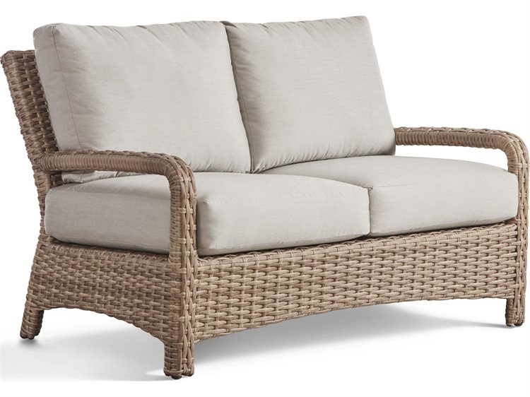 South Sea Rattan Caswell Wicker Mushroom Patio Loveseat