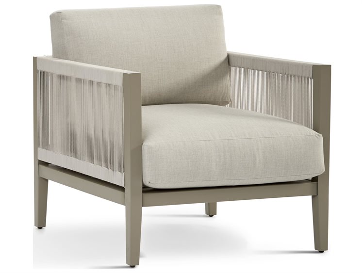 South Sea Rattan Nicole Aluminum Greystone Outdoor Patio Lounge Chair
