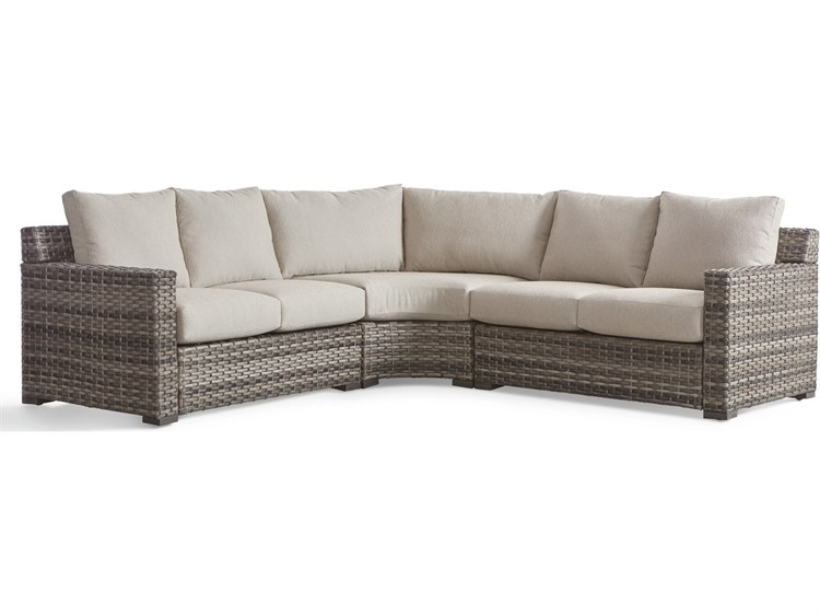 South Sea Rattan New Java Quick Ship Wicker Cushion Lounge Set