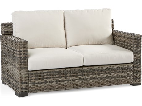 South Sea Rattan New Java Quick Ship Wicker Cushion Loveseat