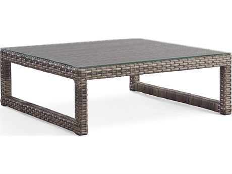 South Sea Rattan New Java Quick Ship Wicker Square Coffee Table