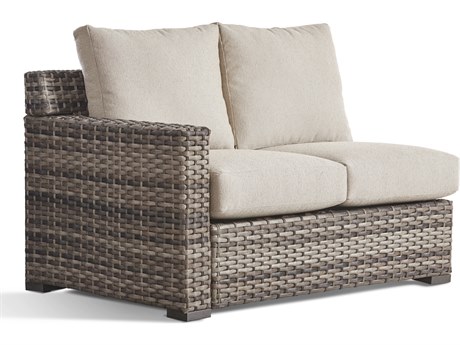 South Sea Rattan New Java Quick Ship Wicker Cushion Loveseat