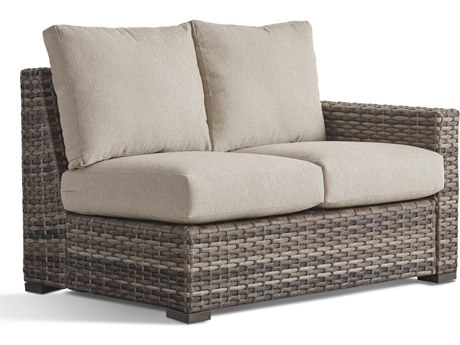 South Sea Rattan New Java Quick Ship Wicker Cushion Loveseat