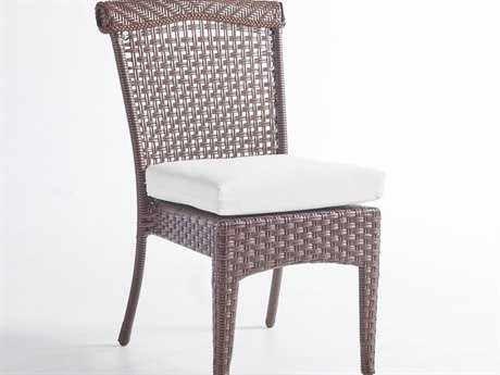 South Sea Rattan Martinique Wicker Spice Island Patio Dining Side Chair