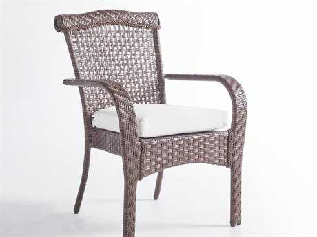 South Sea Rattan Martinique Wicker Spice Island Dining Arm Chair